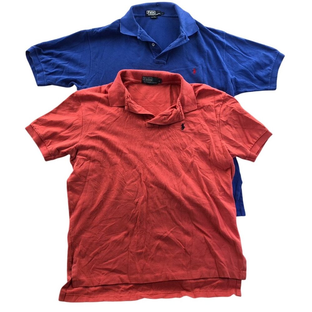 2 Polo By Ralph Lauren Mens Polo Shirt Large Lot Of Two Cotton Casual Classic